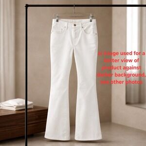 Levis 726 High Rise Flare Jeans Womens 30x32 White Denim Pants
